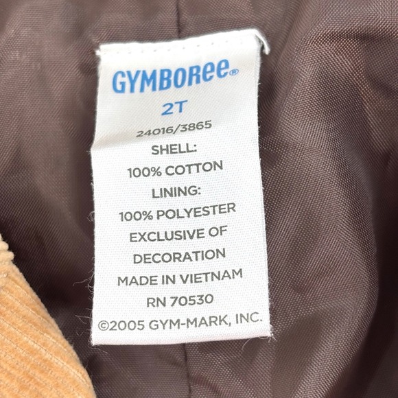 Vintage 00s Gymboree Boys Corduroy Blazer Jacket Elbow Patches Tan Size 2T - Picture 7 of 9